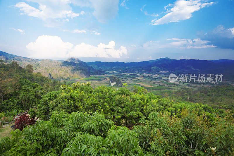 从Phu Langka俯瞰全景景观